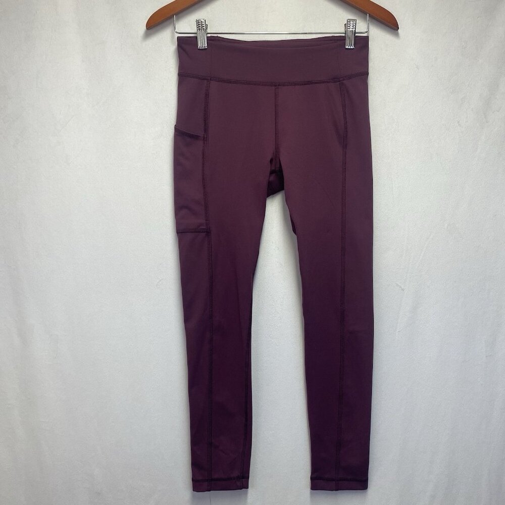 Columbia Performance Fit Pull-On Leggings Women Small Burgundy Stretch